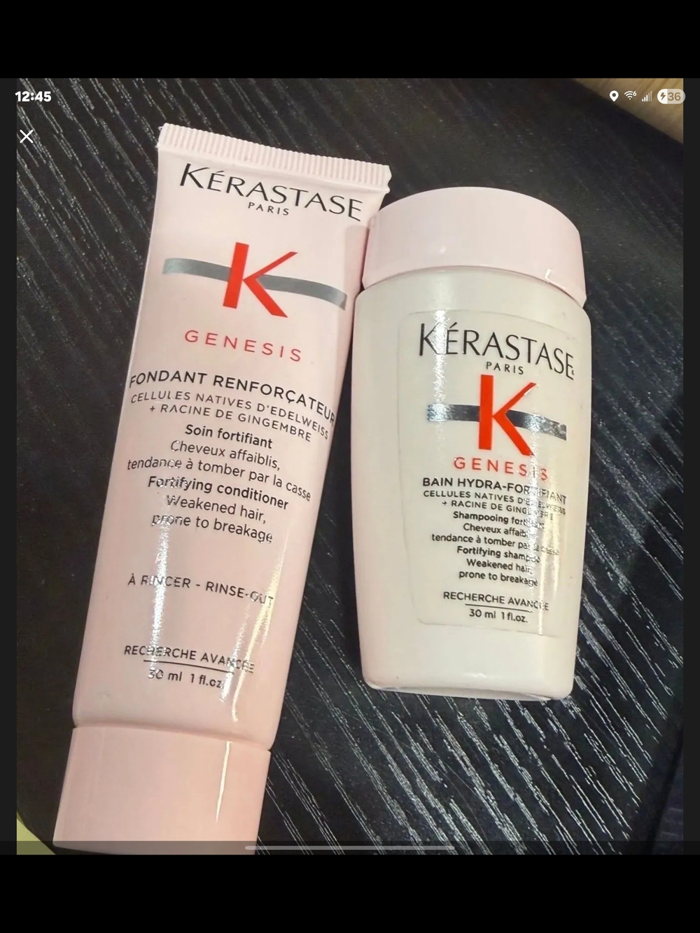 Kérastase Genesis Pink Fortifying Shampoo & Conditioner Travel Set 50 Ml N 30 Ml